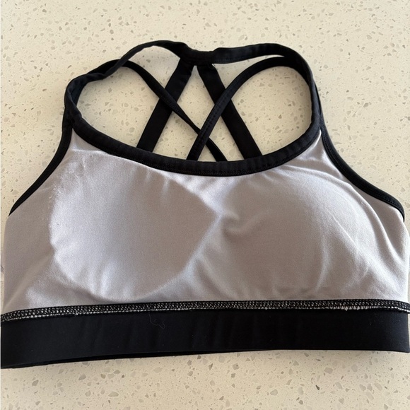 GAIAM Black and Gray Strappy Sports Bra - Picture 3 of 4